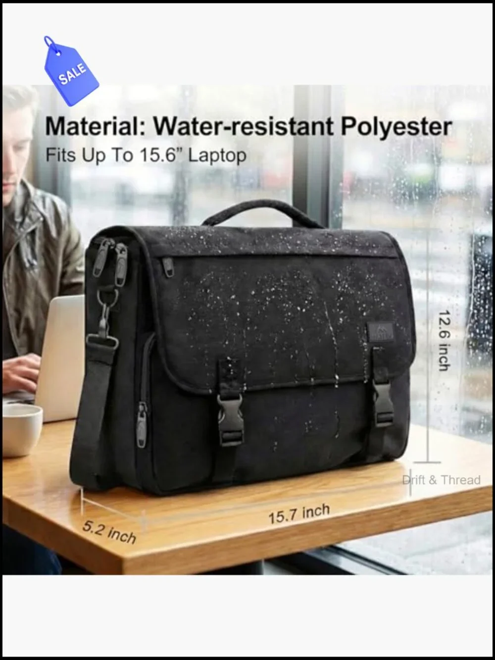 Messenger Laptop Bag 15.6